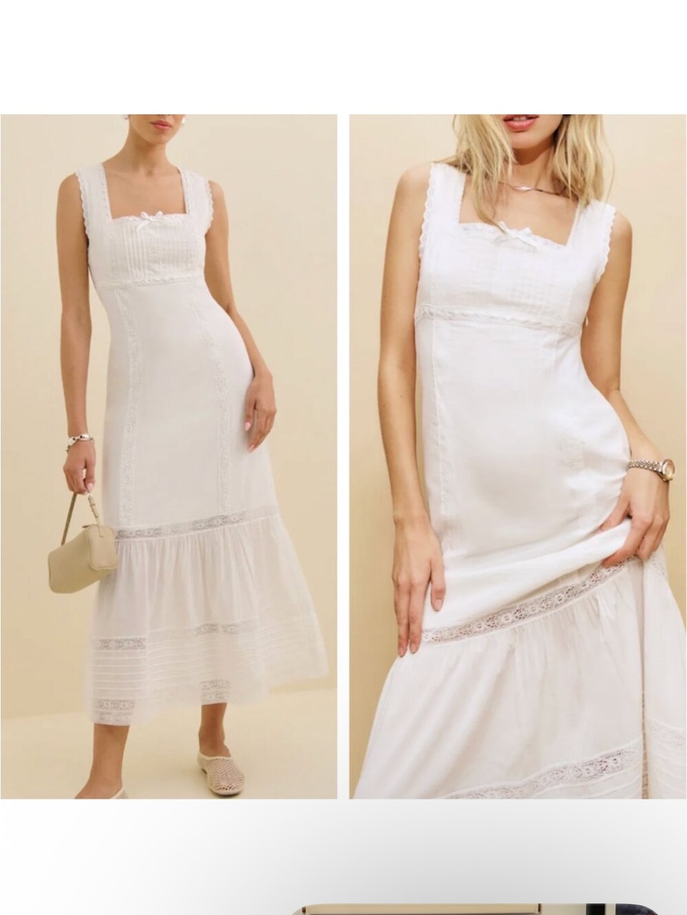 REFORMATION Benni Dress Women’s Size 4 In White